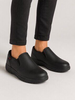 Aggressor Women's FreshTech Anti-Slip Slip-On Work Shoes Black 9.5 NWT